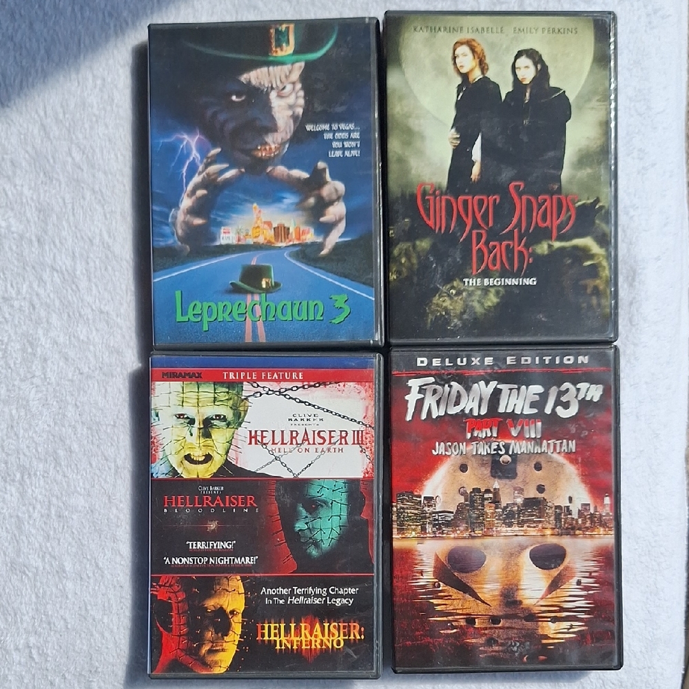 Horror Movie DVD Collection Leprechaun 3 Ginger Snaps Back Hellraiser 3,4,5 F13